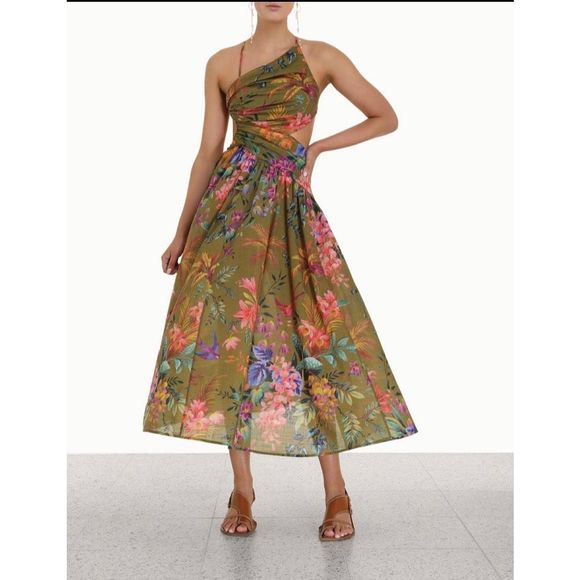 tropicana asymmetric dress Zimmermann Formal Zimmermann Tropicana Dress Color:French Rose IT ONLY EXISTS DIGITALLY Summer dress Ivory A-line Floral Ball